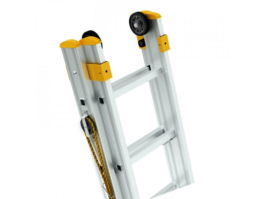 PROFESSIONAL TWO PART EXTENDABLE LADDERS WITH ROPE,  model 8316